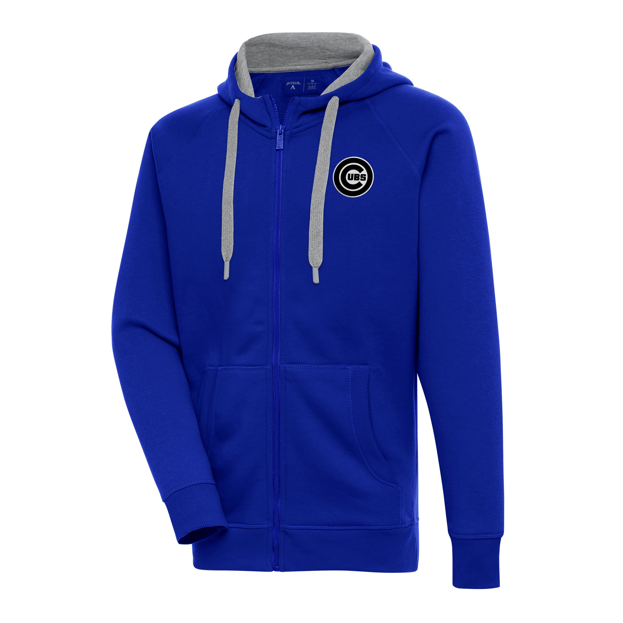 Men's Antigua Royal Chicago Cubs Metallic Victory Full-Zip Hoodie