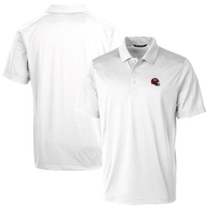 Men's Cutter & Buck  White Washington Commanders Helmet Prospect Textured Stretch Polo