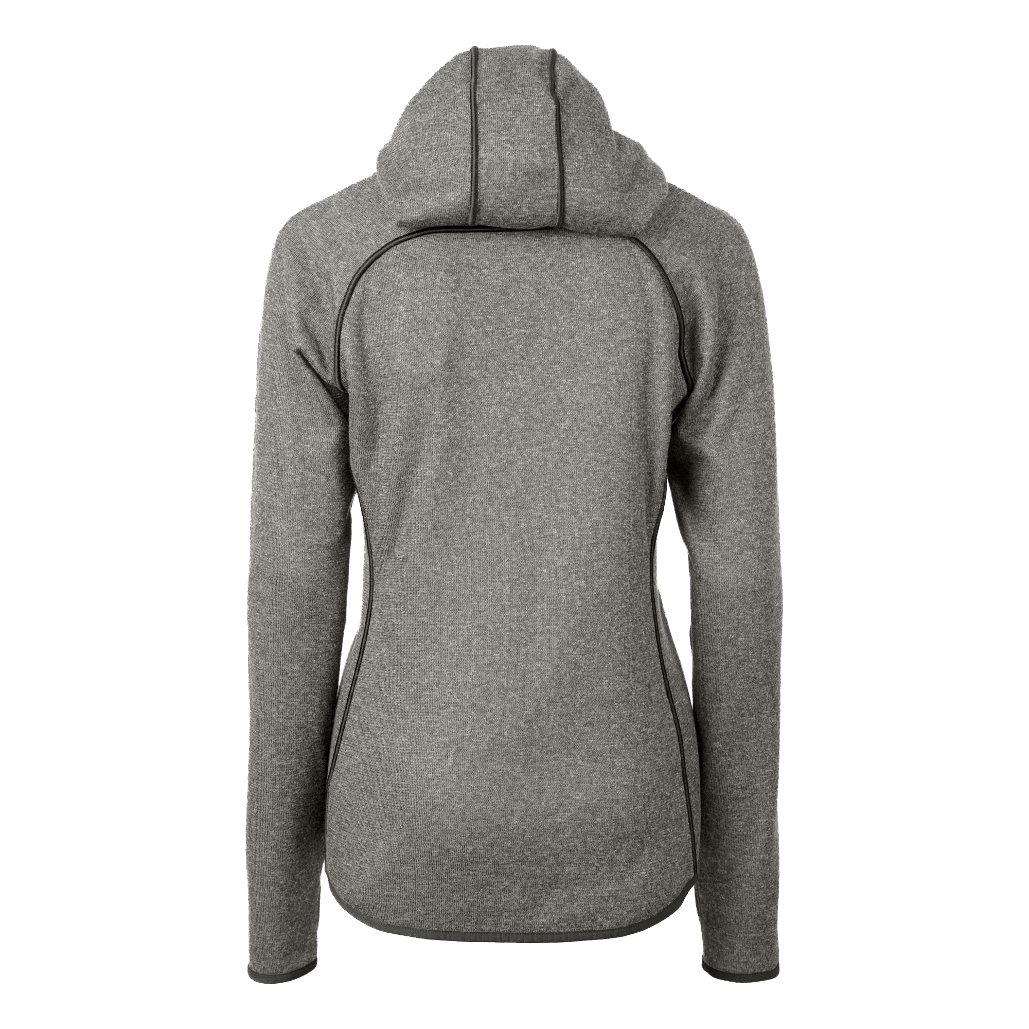 Women's Cutter & Buck Heather Gray Detroit Lions Helmet Logo Mainsail Sweater-Knit Full-Zip Hoodie - Image 7