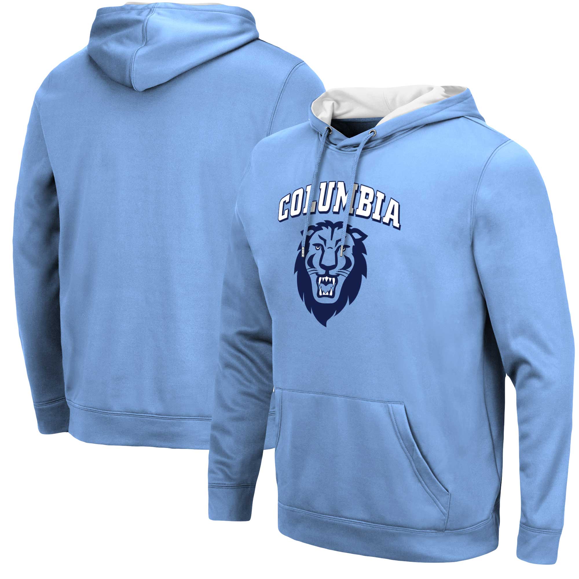 Men's Colosseum Light Blue Columbia University Resistance Pullover Hoodie - Image 5