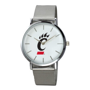 Men's Silver Cincinnati Bearcats Plexus Stainless Steel Watch