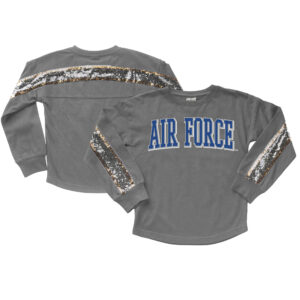 Girls Youth Gameday Couture  Gray Air Force Falcons Guess Who's Back Long Sleeve T-Shirt
