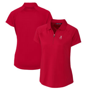 Women's Cutter & Buck  Crimson Alabama Crimson Tide Alumni DryTec Forge Stretch Polo