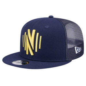 Youth New Era Navy Nashville SC Evergreen Trucker 9FIFTY Snapback Hat