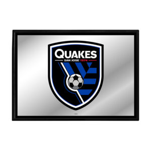 San Jose Earthquakes 27" x 19" Framed Mirrored Wall Sign