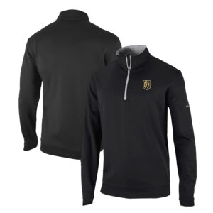 Men's Columbia Black Vegas Golden Knights Omni-Wick Wickhams Hills Half-Zip Pullover Top