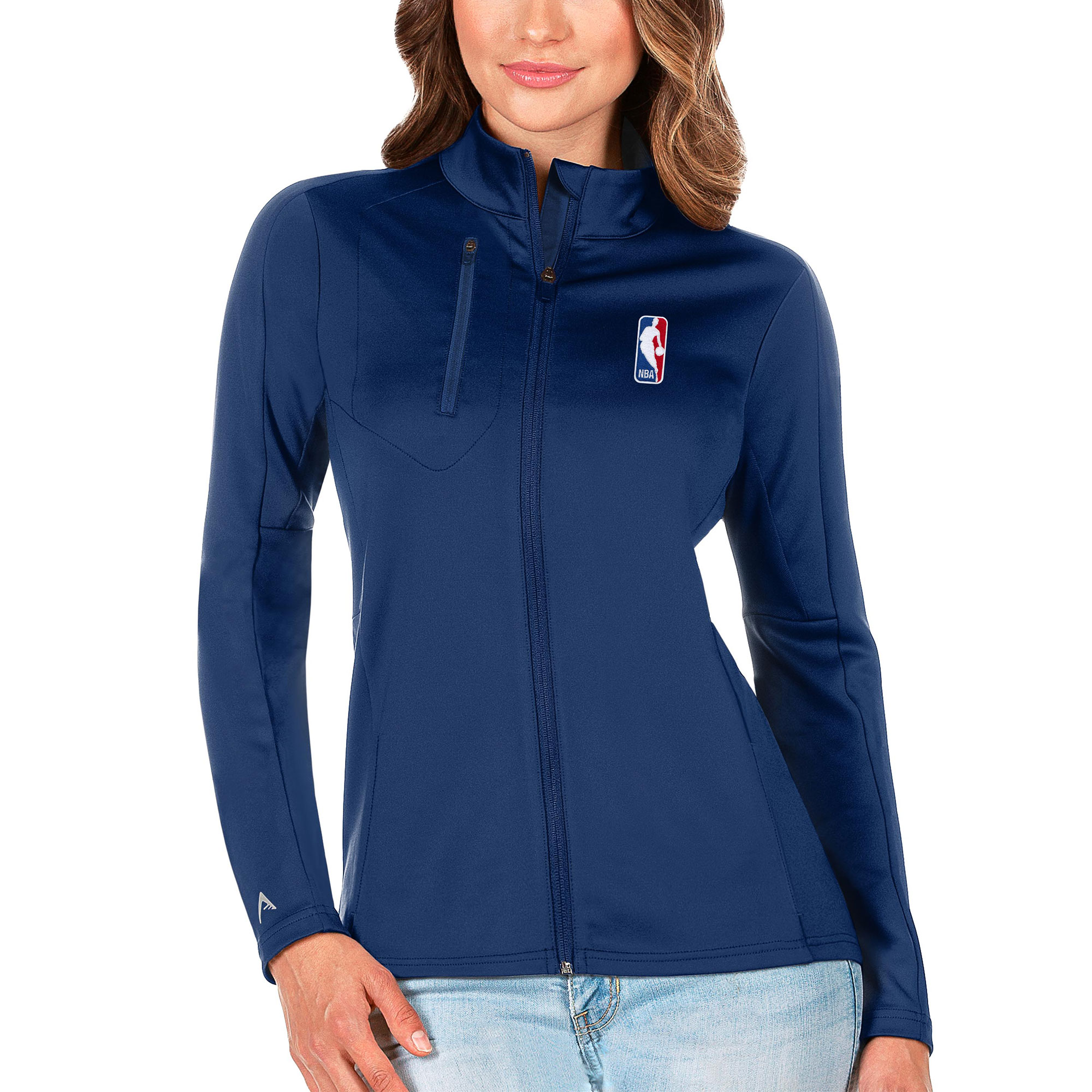 Women's Antigua Royal NBA Logoman Generation Full-Zip Jacket