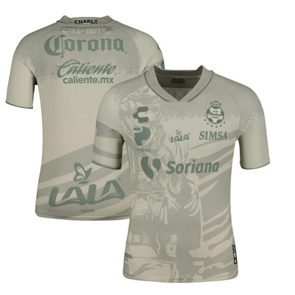 Men's Charly  Cream Santos Laguna 2023/24 Call of Duty Third Authentic Jersey