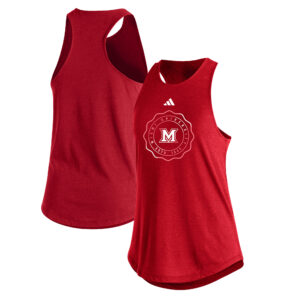 Women's adidas  Red Miami University RedHawks Fashion Tri-Blend Tank Top