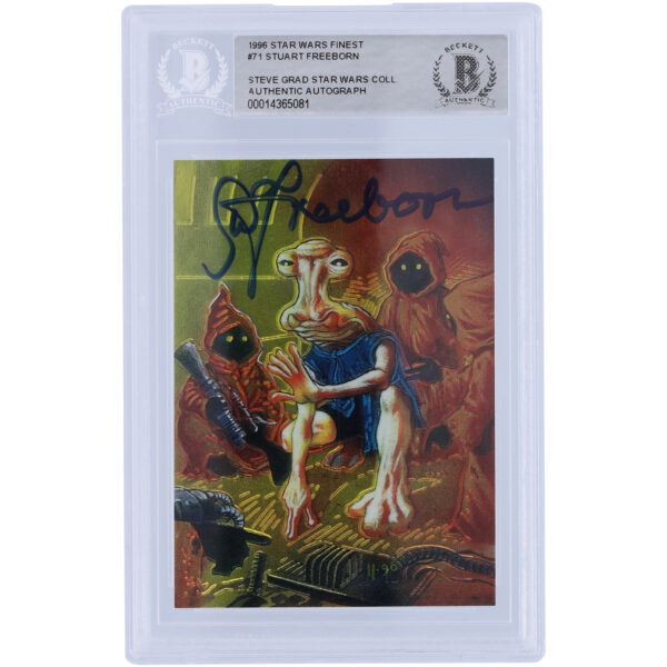 Stuart Freeborn Star Wars Autographed 1996 Topps Finest #71 BAS Authenticated Card - Image 4