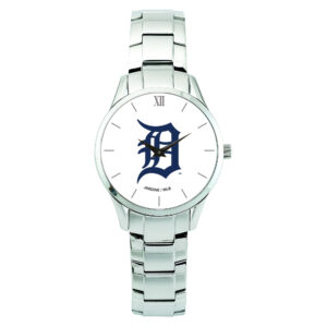 Men's  Silver Detroit Tigers Stainless Steel Bracelet Wristwatch