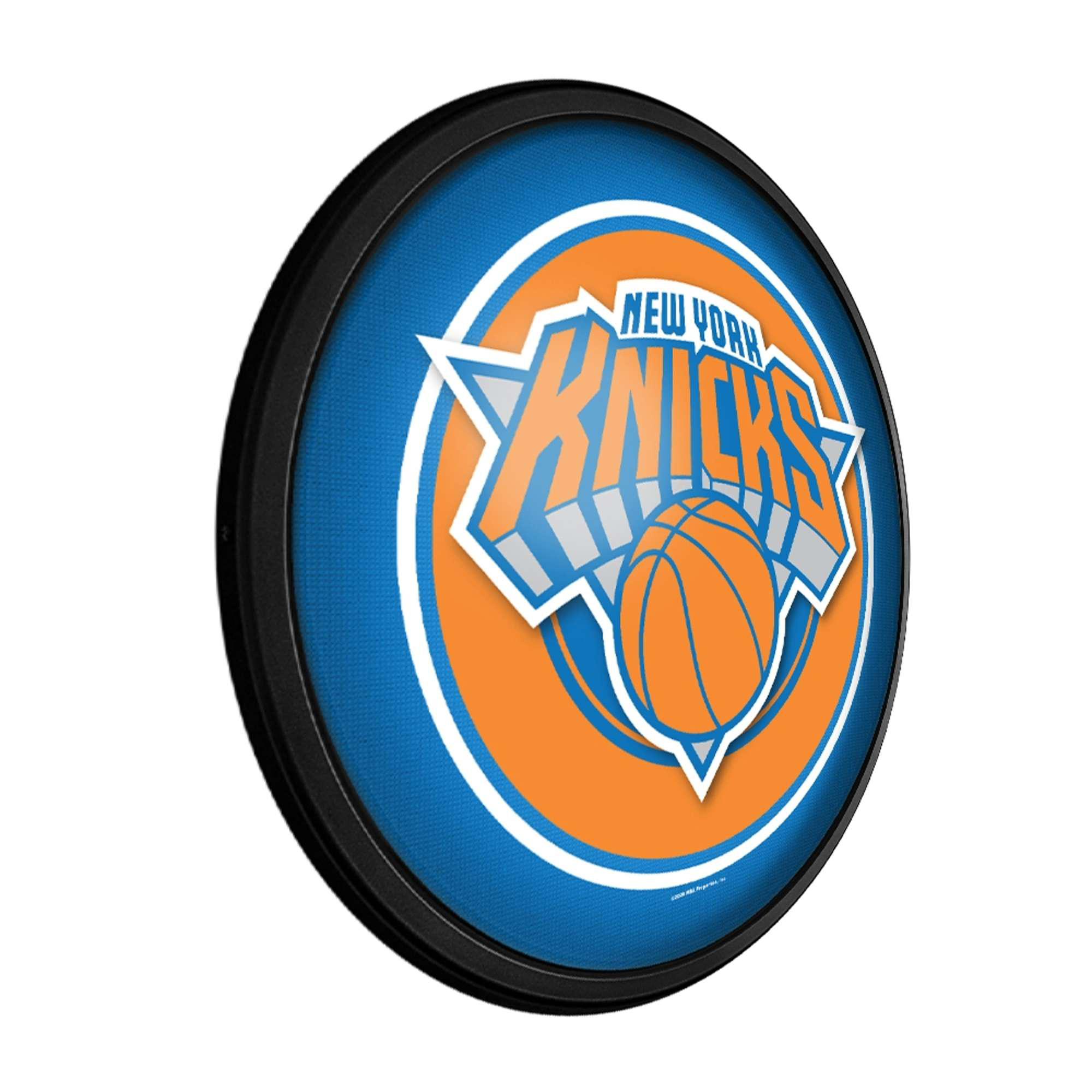 New York Knicks 18'' Round Slimline Illuminated Wall Sign - Image 9