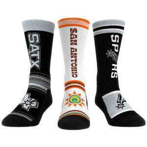 Unisex Rock Em Socks  San Antonio Spurs 2023/24 City Edition Ultimate Jersey Three-Pack Crew Socks Set