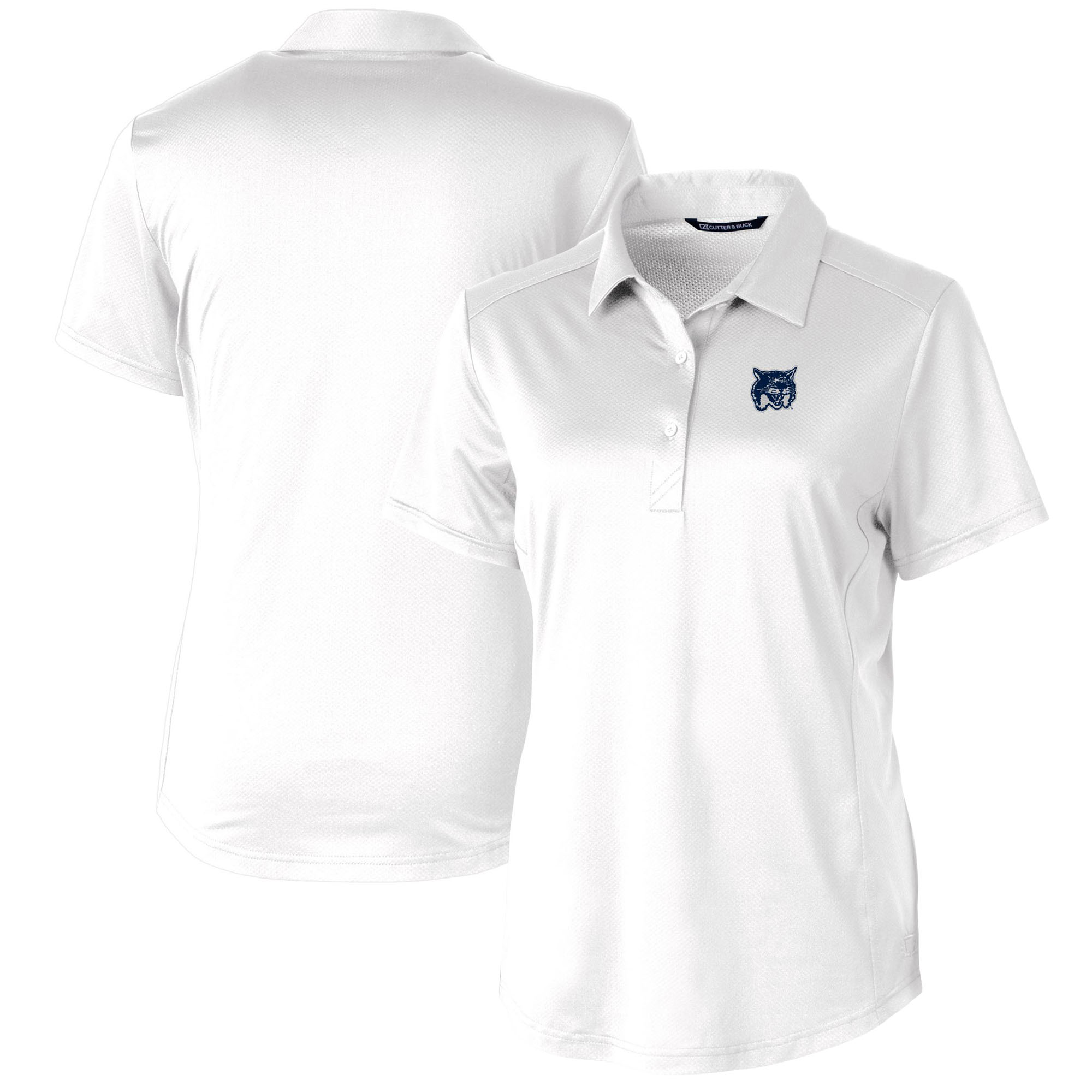 Women's Cutter & Buck White New Hampshire Wildcats DryTec Prospect Textured Stretch Polo - Image 5