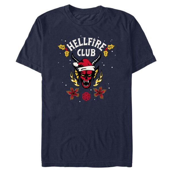 Men's Mad Engine  Navy Stranger Things Holiday Hellfire Club Graphic T-Shirt