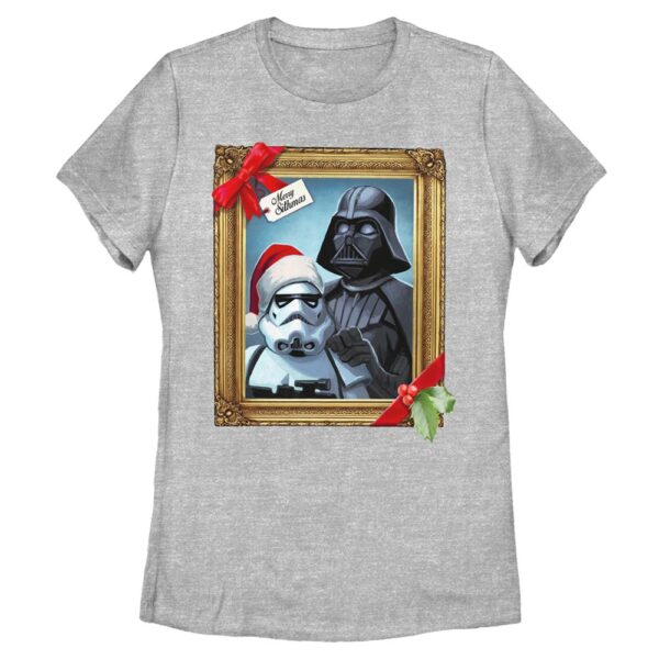 Women's Mad Engine  Heather Gray Star Wars Sithmas Portrait Graphic T-Shirt
