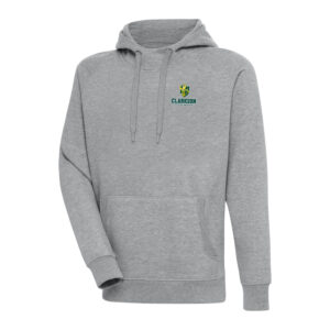 Men's Antigua  Heather Gray Clarkson Golden Knights Victory Pullover Hoodie