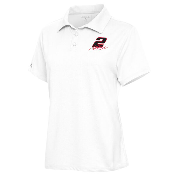 Women's Antigua  White Austin Cindric Motivated Polo