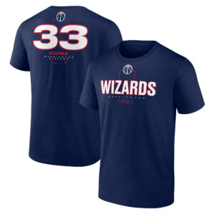 Men's Kyle Kuzma Navy Washington Wizards Behind The Back Name & Number T-Shirt