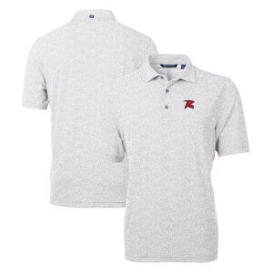 Men's Cutter & Buck Gray Richmond Flying Squirrels Virtue Eco Pique Botanical Print Recycled Polo