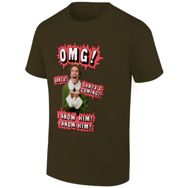 Men's Ripple Junction Olive Brown Elf OMG! Holiday Graphic T-Shirt - Image 6