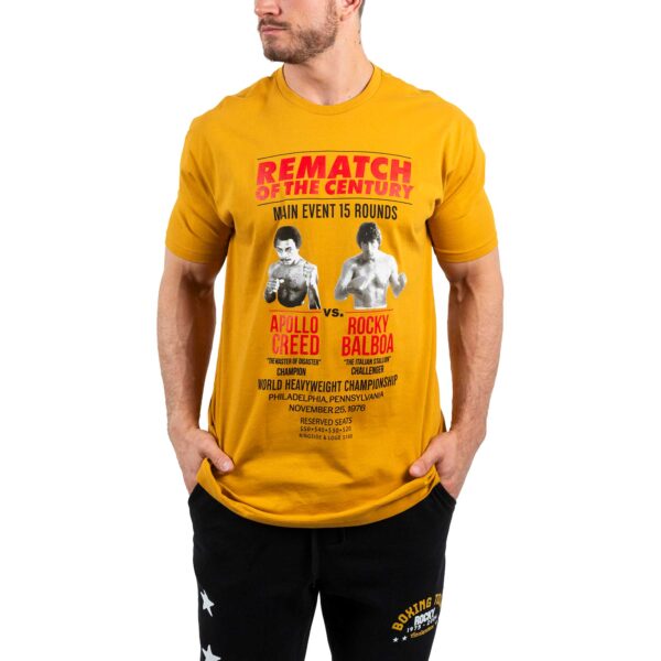 Unisex Contenders Clothing Gold Rocky Rematch Of The Century T-Shirt - Image 11