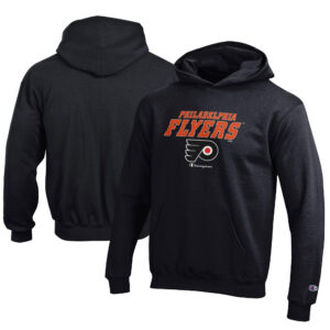 Youth Champion  Black Philadelphia Flyers Eco Powerblend Pullover Hoodie