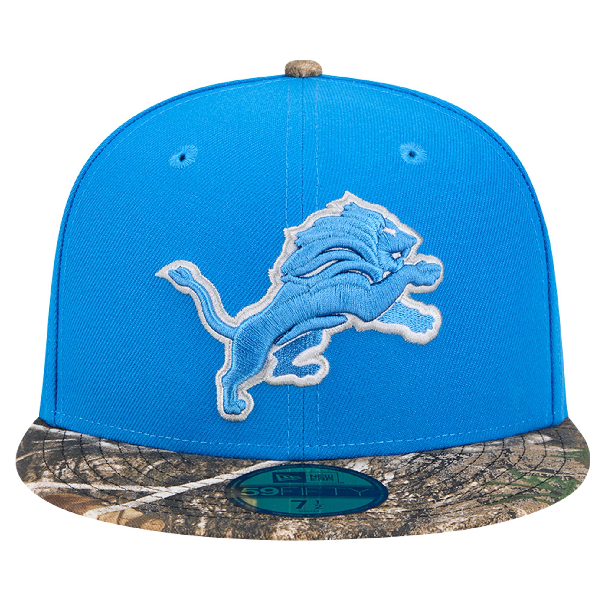Men's New Era Blue Detroit Lions Active Two-Tone Camo 59FIFTY Fitted Hat - Image 3