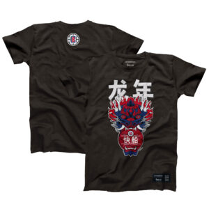 Unisex Hyperfly  Heather Black LA Clippers Year of the Dragon Lunar New Year Collection T-Shirt