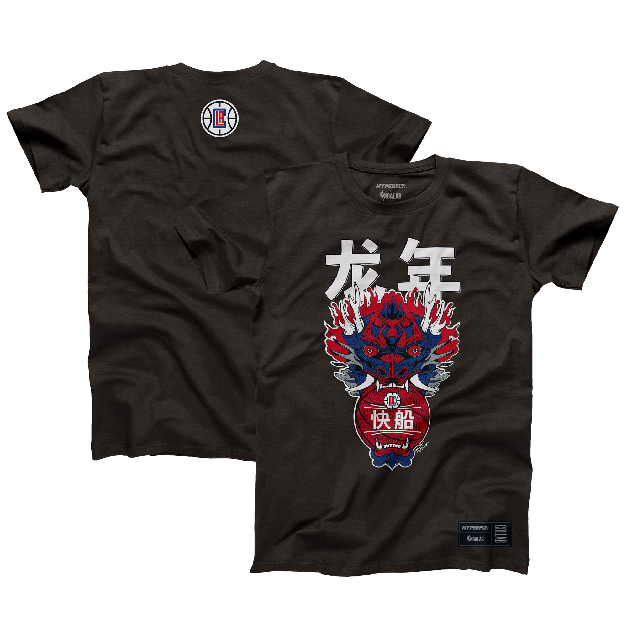 Unisex Hyperfly Heather Black LA Clippers Year of the Dragon Lunar New Year Collection T-Shirt