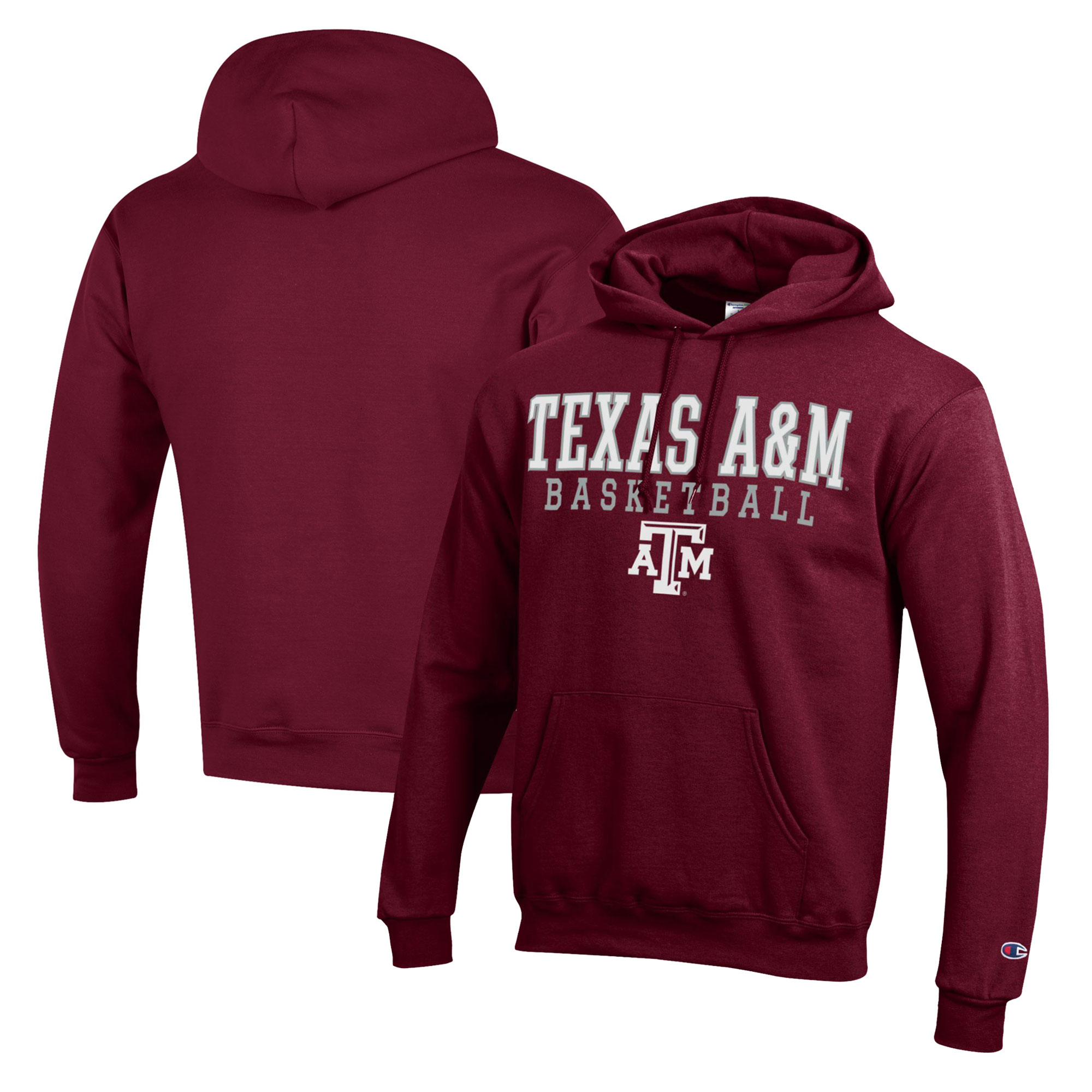 Men's Champion Maroon Texas A&M Aggies Basketball Stack Pullover Hoodie - Image 5