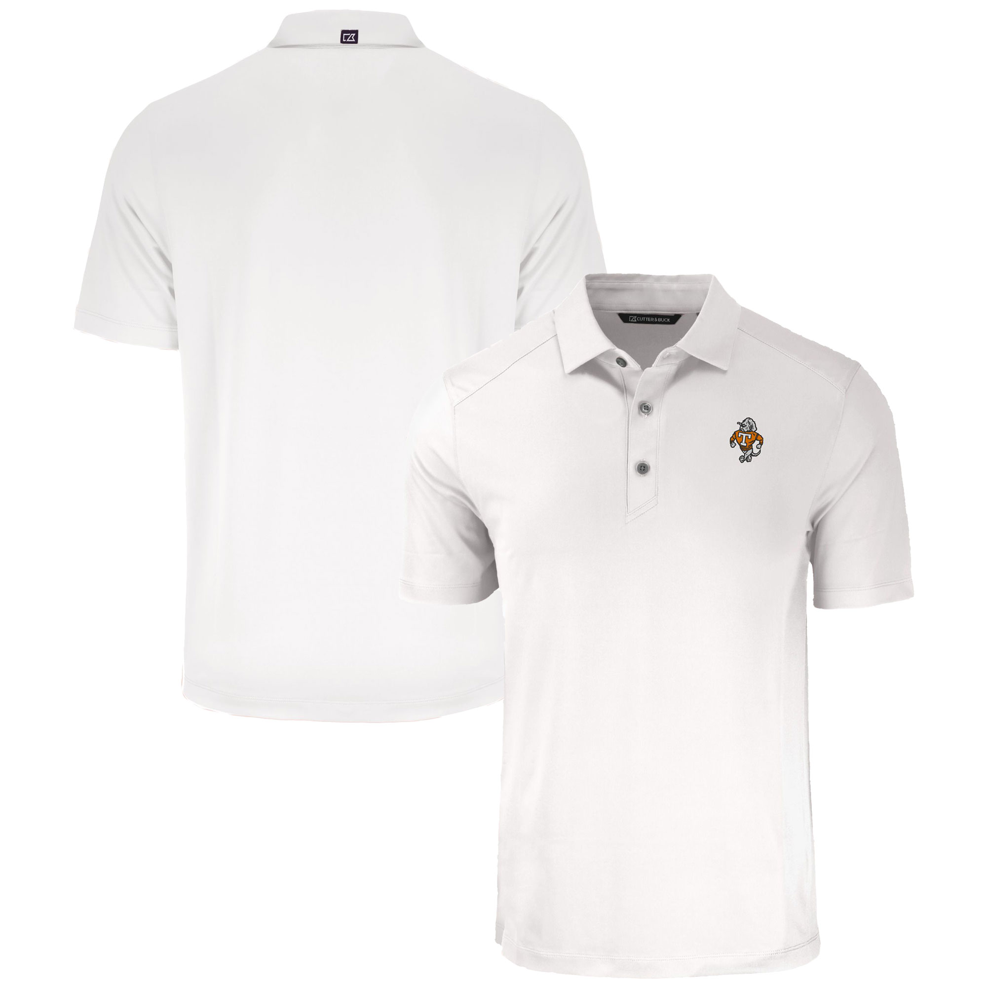 Men's Cutter & Buck White Tennessee Volunteers Vault Forge Eco Stretch Recycled Polo