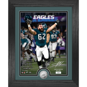 Highland Mint Jason Kelce Philadelphia Eagles 13" x 16" Retirement Silver Coin Photo Mint