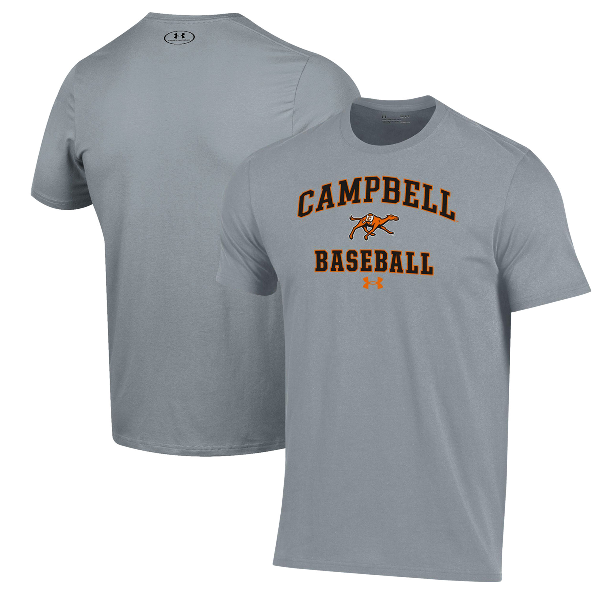 Men's Under Armour Gray Campbell Fighting Camels Baseball Performance T-Shirt
