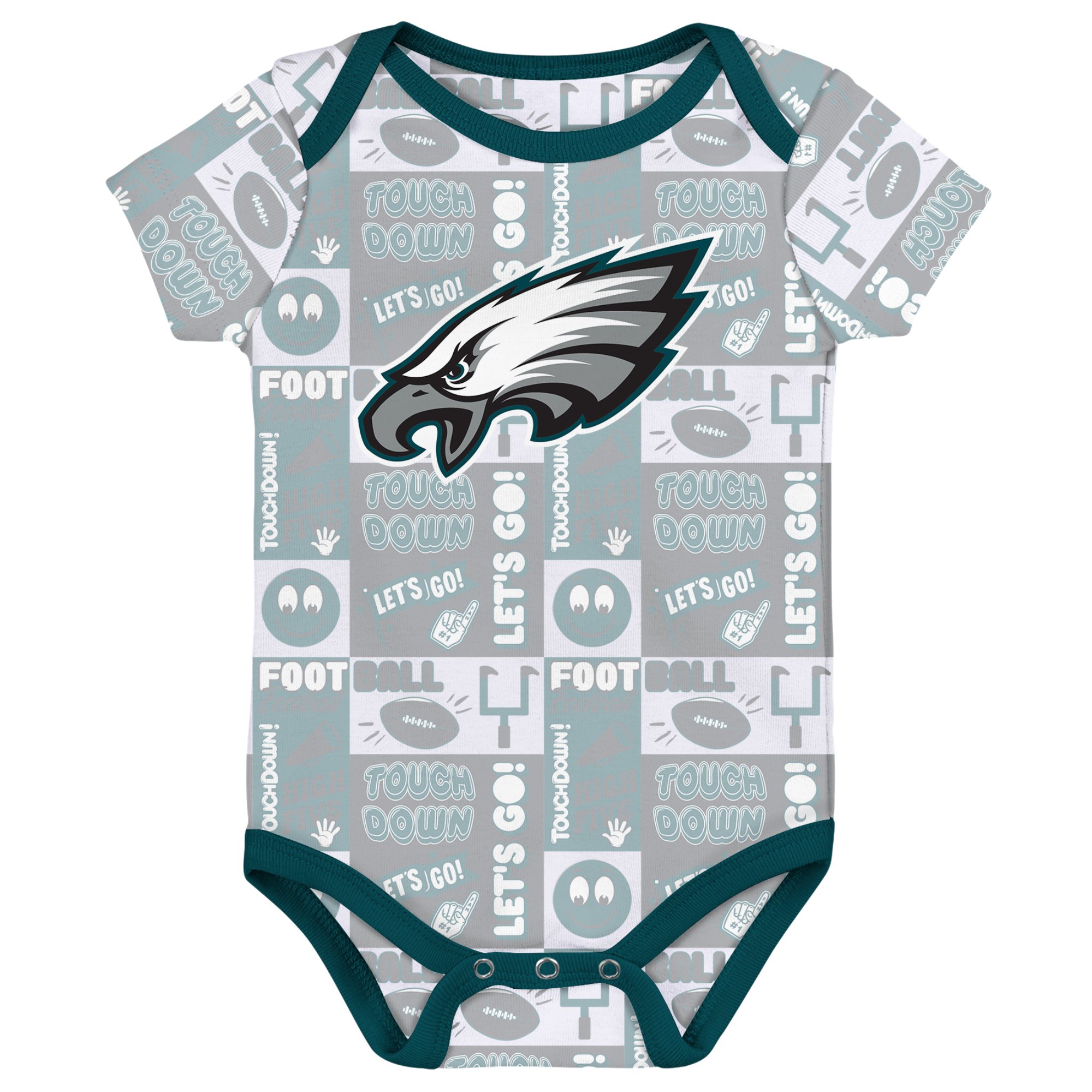 Infant Philadelphia Eagles Play Day Three-Pack Bodysuit Set - Image 5