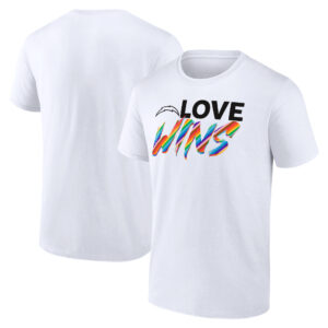 Men's White Los Angeles Chargers Love Wins T-Shirt