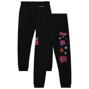 Men's Mitchell & Ness Black New York Knicks Slap Sticker Sweatpants