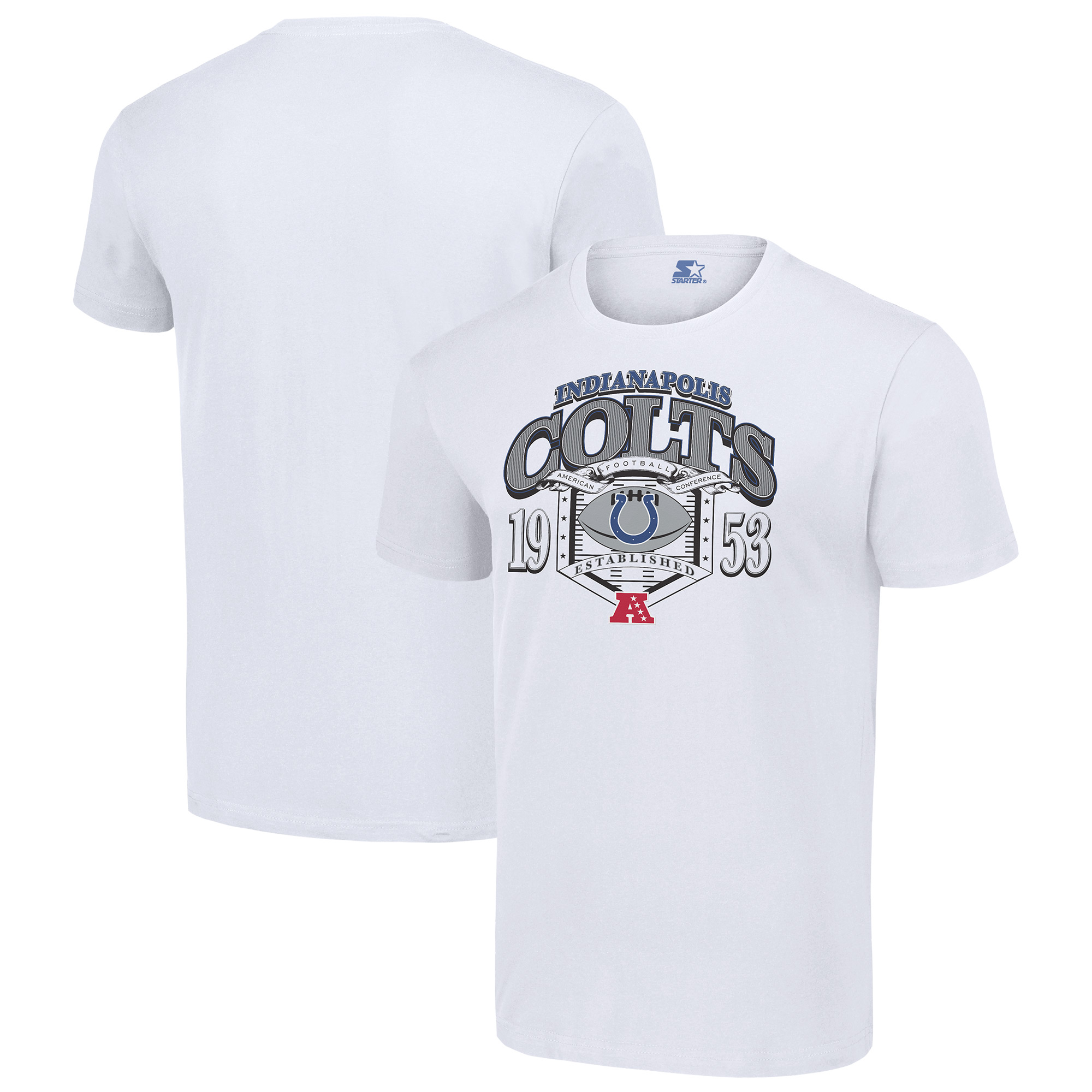 Men's Starter White Indianapolis Colts ‘80s Inspired T-Shirt