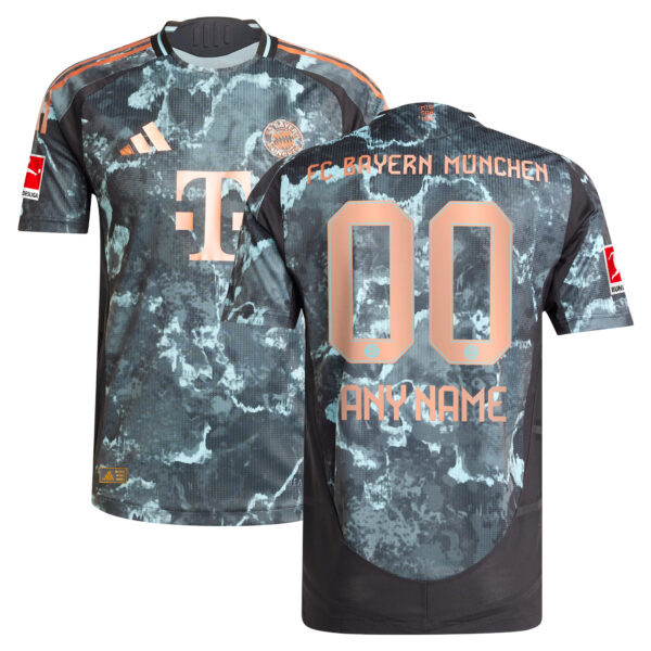 Men's adidas  Black Bayern Munich 2024/25 Away Authentic Custom Jersey - Image 8