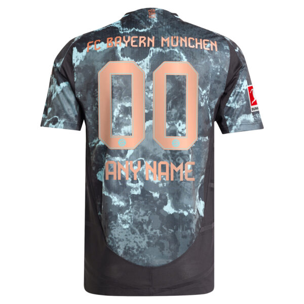 Men's adidas  Black Bayern Munich 2024/25 Away Authentic Custom Jersey - Image 10