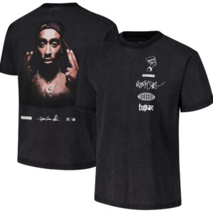 Men's  Black Tupac Shakur Stay Up T-Shirt
