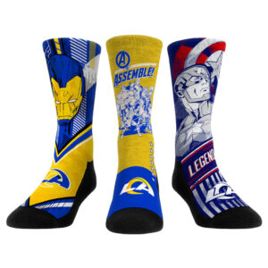 Unisex Rock Em Socks  Los Angeles Rams 3-Pack Crew Socks