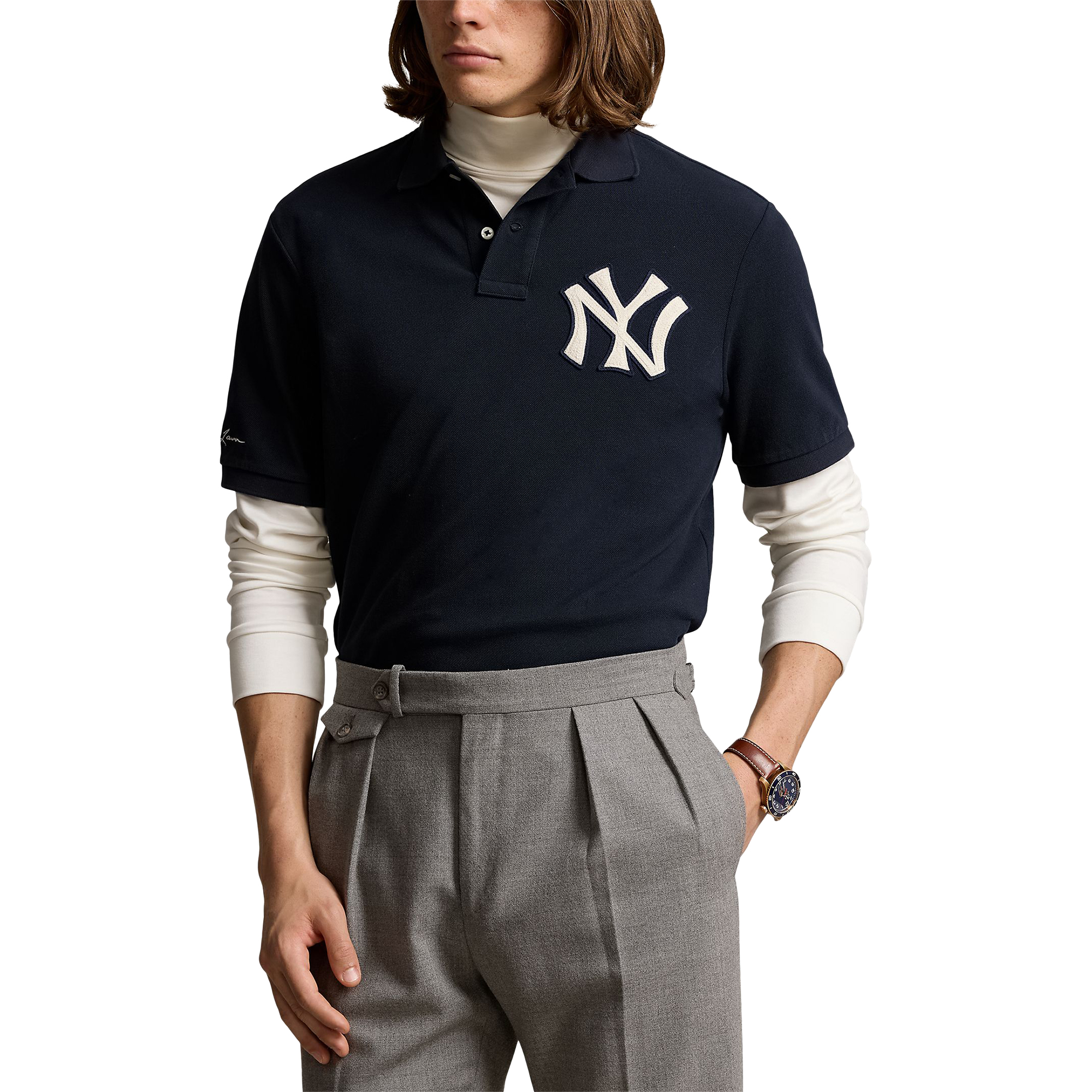 Men's Polo Ralph Lauren Navy New York Yankees Polo