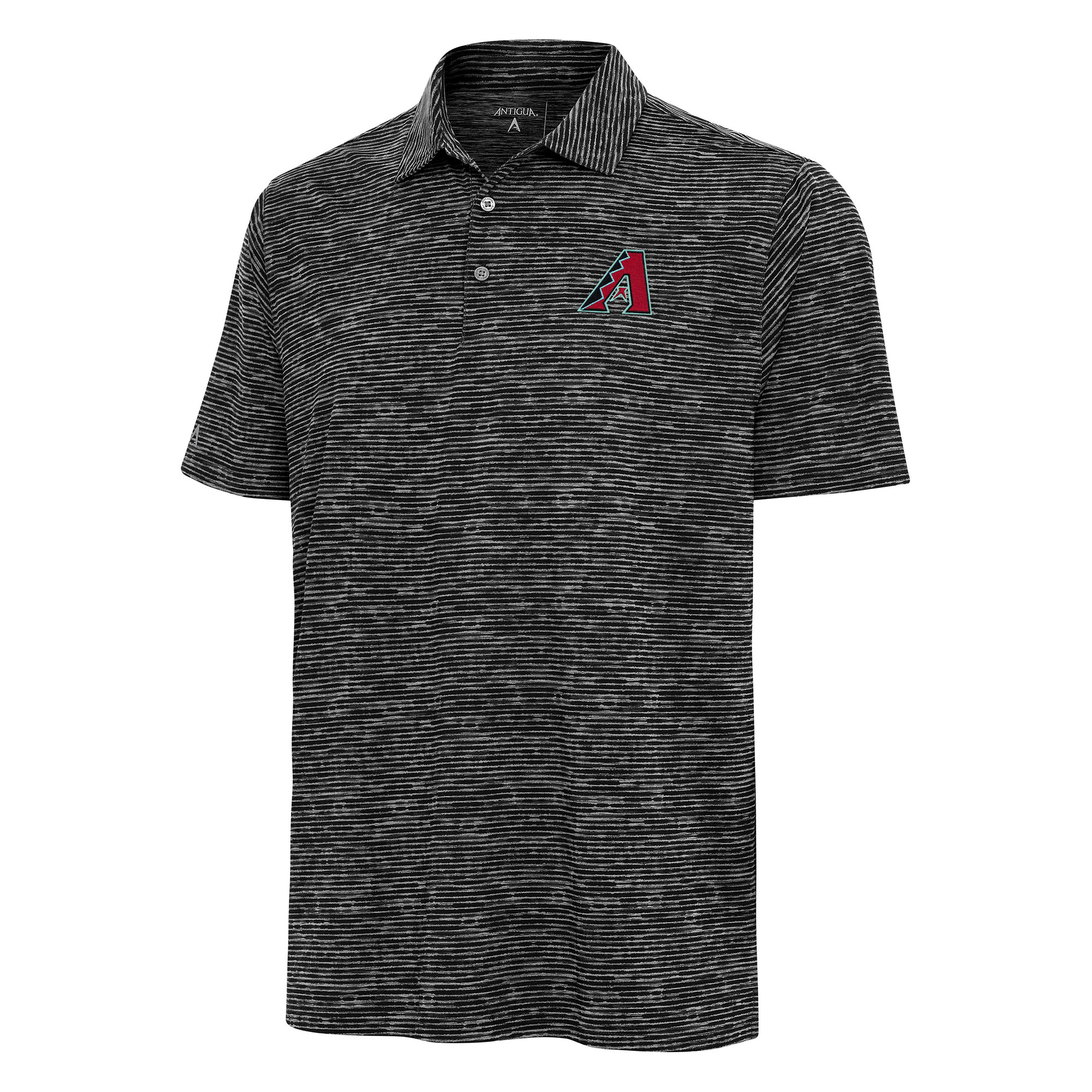 Men's Antigua Heather Black Arizona Diamondbacks Static Polo