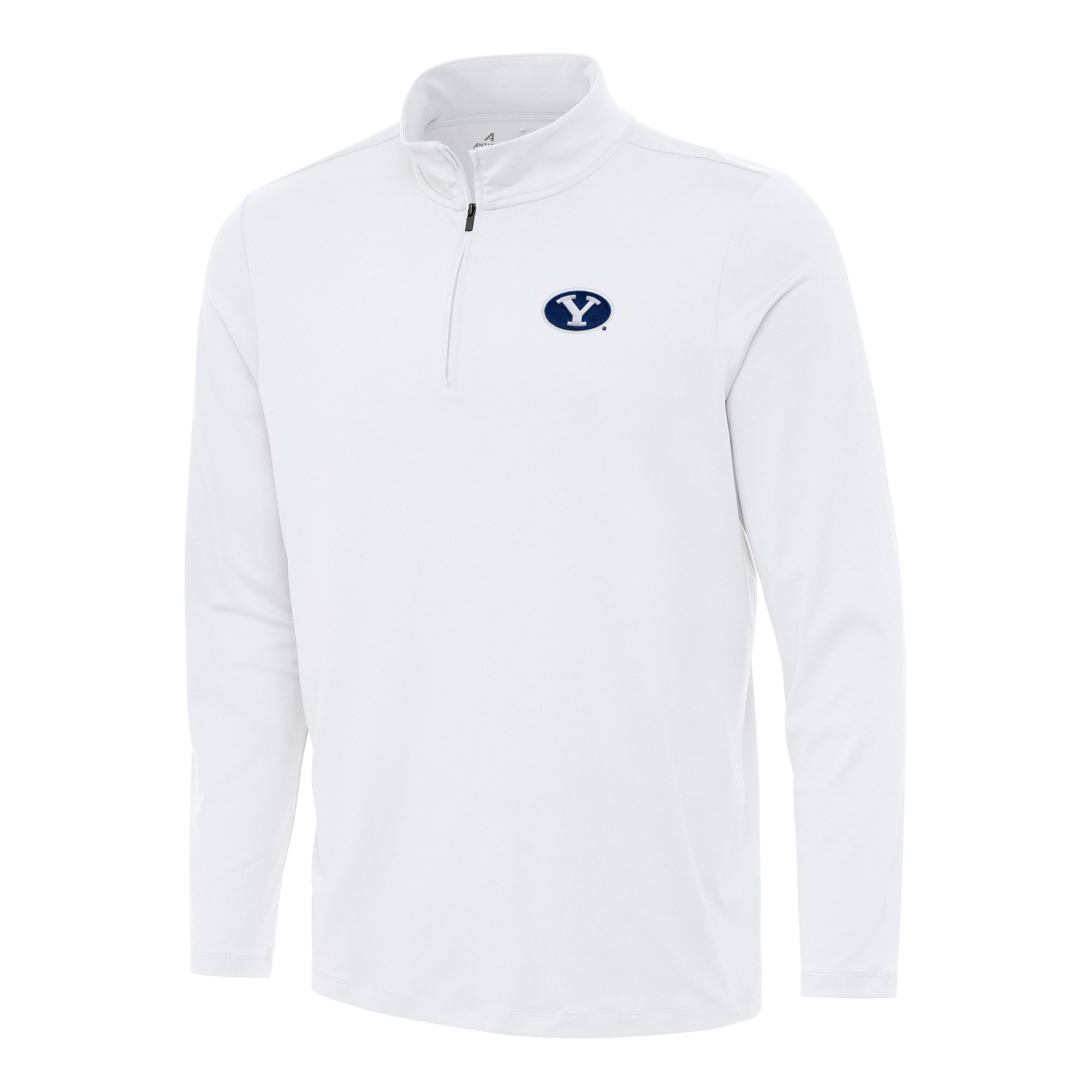 Men's Antigua White BYU Cougars Reprocess Quarter-Zip Top