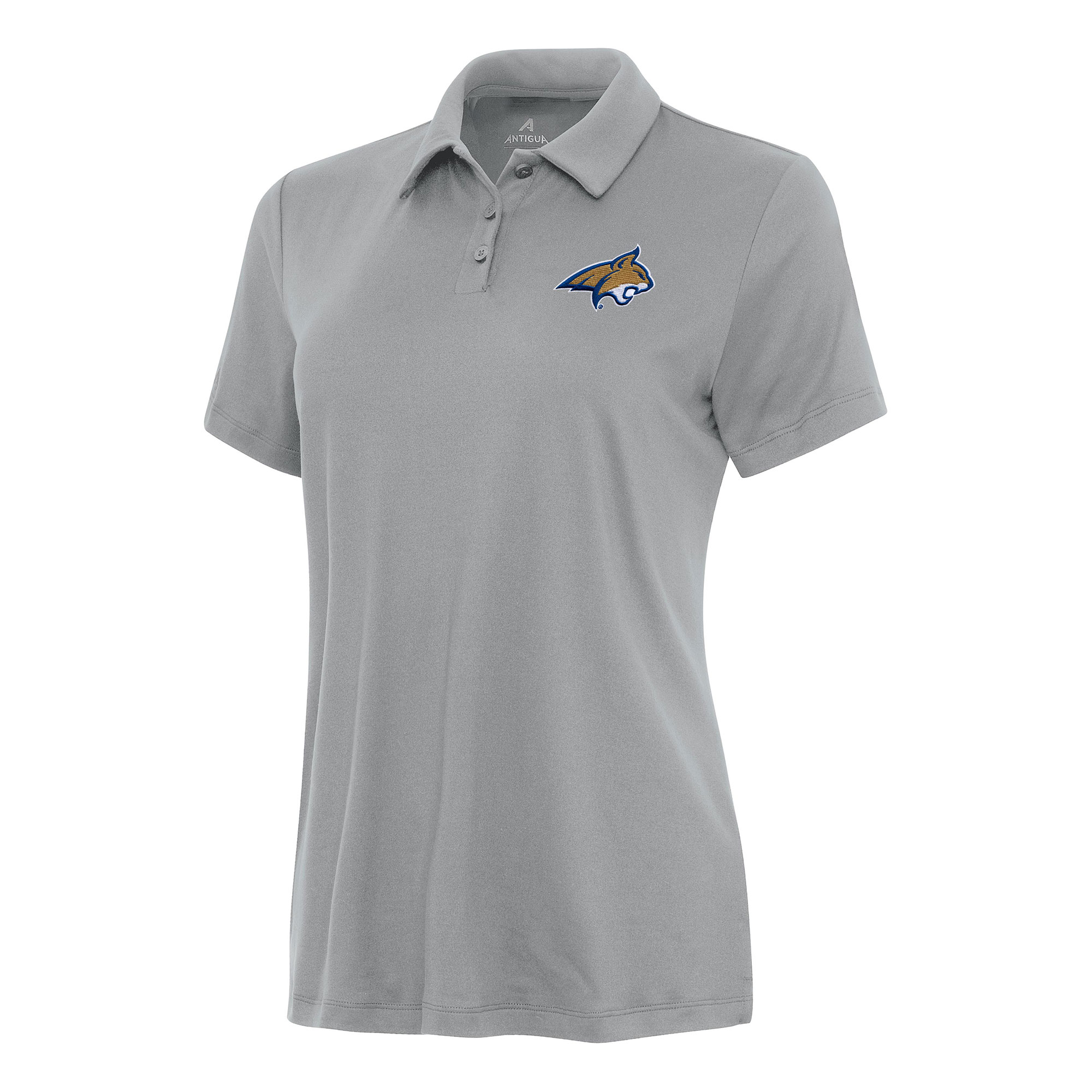 Women's Antigua Gray Montana State Bobcats Reprocess Polo