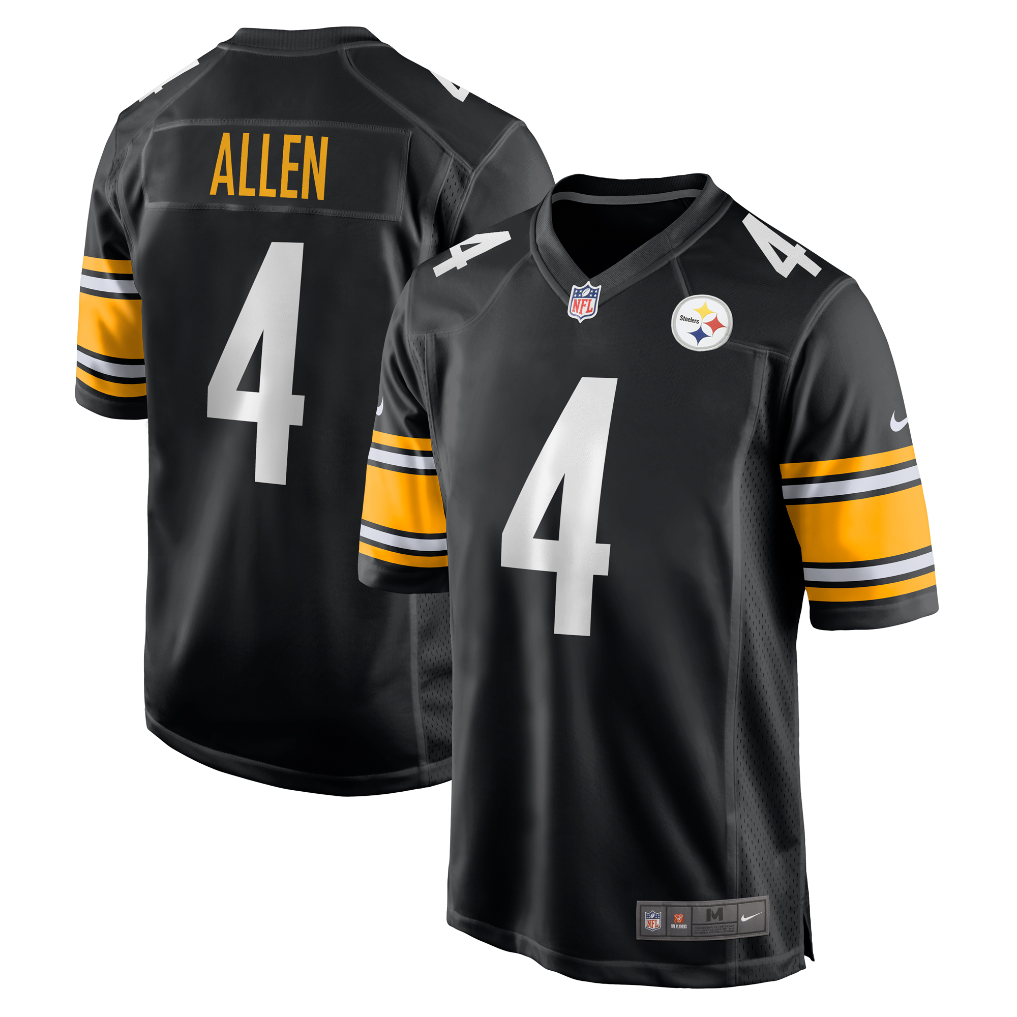 Men's Nike Kyle Allen Black Pittsburgh Steelers Game Jersey