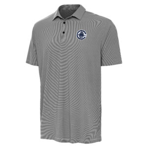Men's Antigua Black LA Clippers Twine Polo
