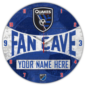WinCraft San Jose Earthquakes Personalized 14'' Round Wall Clock