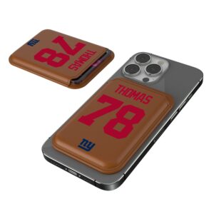 Keyscaper Andrew Thomas Brown New York Giants Magnetic Credit Card Wallet